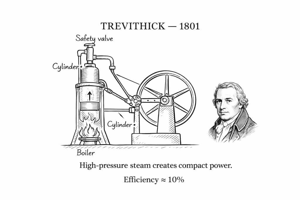 Trevithick engine illustration