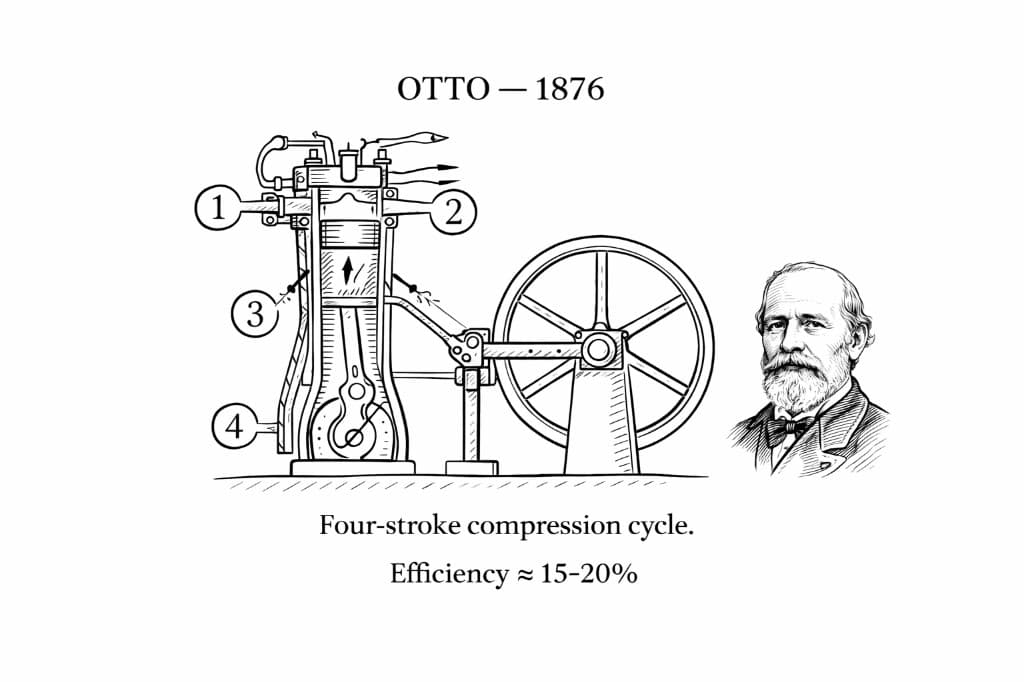 Otto engine illustration