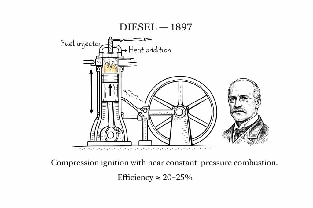 Diesel engine illustration