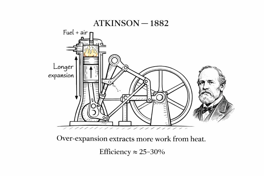 Atkinson engine illustration
